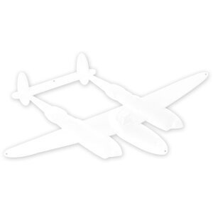 Placă metalică ZEP PLANE – decor de perete cu avion, 45x27x0,4 cm