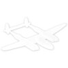 Placă metalică ZEP PLANE – decor de perete cu avion, 45x27x0,4 cm