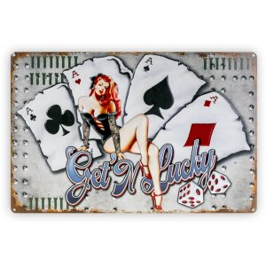 ZEP Blechschild ALES 40x27x0,4 cm Getn Lucky Wanddekoration