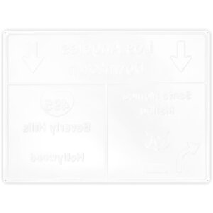 ZEP tin sign ROADS 57,5x43x0,4 cm Los Angeles Downtown metal decor de perete