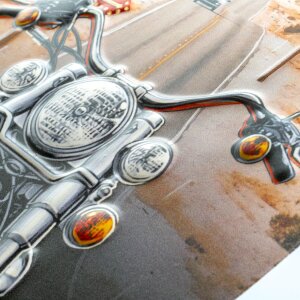 Placă metalică SURF Freedem Wheels – decor de perete în formă de surfbord