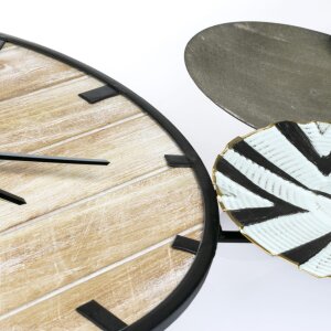 ZEP ceas de perete FERRARA 80x41x4 cm metal lemn baterie