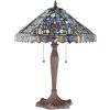 Lampa de masă Tiffany LumiLamp 5LL-1206, Ø 47x60 cm, bej/albastru