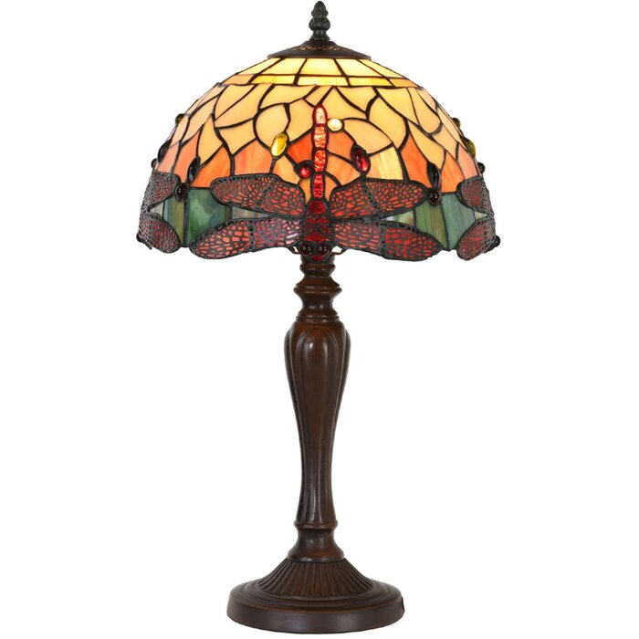 LumiLamp 5LL-9347 Lampă de masă Tiffany Ø 30x53 cm E27-max 1x60W Galben