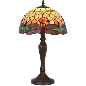 LumiLamp 5LL-9347 Lampă de masă Tiffany Ø 30x53 cm E27-max 1x60W Galben