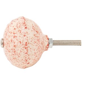 Clayre & Eef 65054 Buton de ușă Ø 4x3 cm Roșu