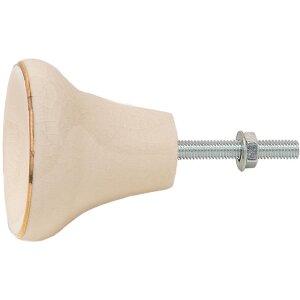 Clayre & Eef 65059 Türknopf Ø 4x3 cm Weiß