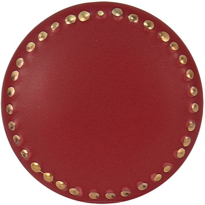Clayre & Eef 65062 Türknopf Ø 4x3 cm Rot Goldfarbig
