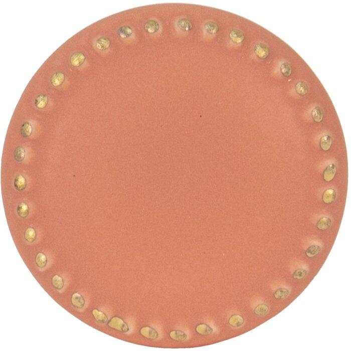 Clayre & Eef 65063 Buton de ușă Ø 4x3 cm Portocaliu - Auriu