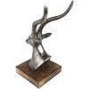Clayre & Eef 65143 Statuie Decorativa Cerb 10x8x18 cm Argintiu
