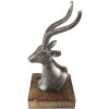 Statuie decorativă hâșc Clayre & Eef, 12x11x21 cm, argintie