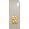 Decorativ Casa cu LED din porțelan, bej, 7x6x15 cm