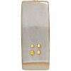 Decorativ Casa cu LED, Porțelan, Bej, 5x5x12 cm