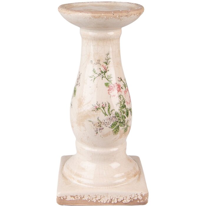 Clayre & Eef 6CE1539M Candelabru Ø 12x24 cm Roz - Bej
