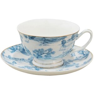 Clayre & Eef Kaffeetasse mit Untertasse 12x10x6 cm...