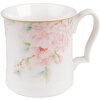 Clayre & Eef 6CEMU0126 Becher 414 ml Weiß Rosa Porzellan Blumenmuster