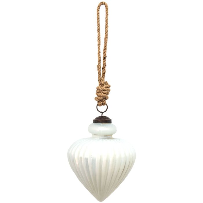 Glob de Crăciun Clayre & Eef Ø 10x11 cm Albastru Sticlă