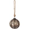 Glob de Crăciun Clayre & Eef Ø 9x9 cm Maro Sticlă