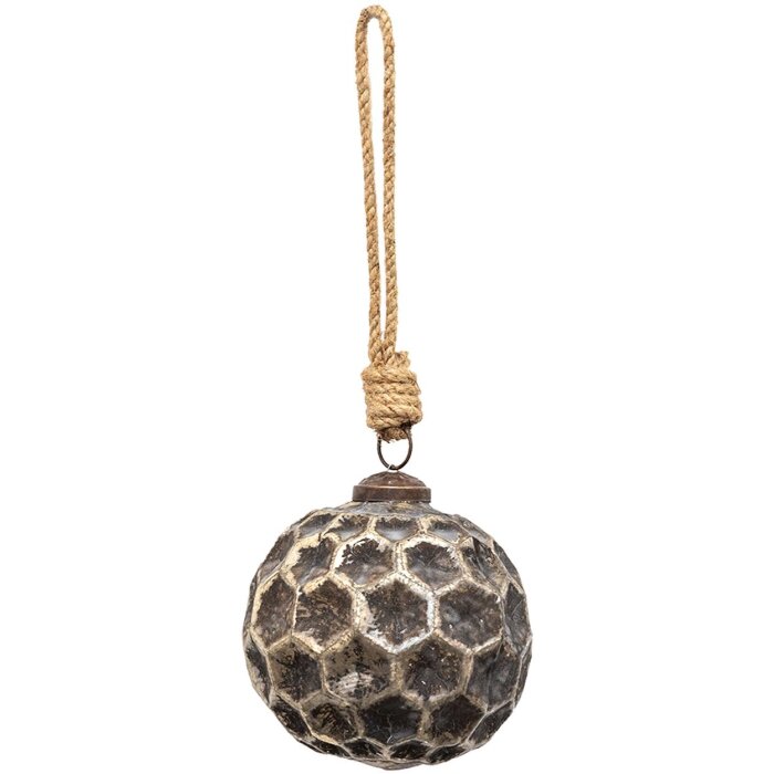 Glob de Crăciun Clayre & Eef Ø10 cm Maro din Sticlă