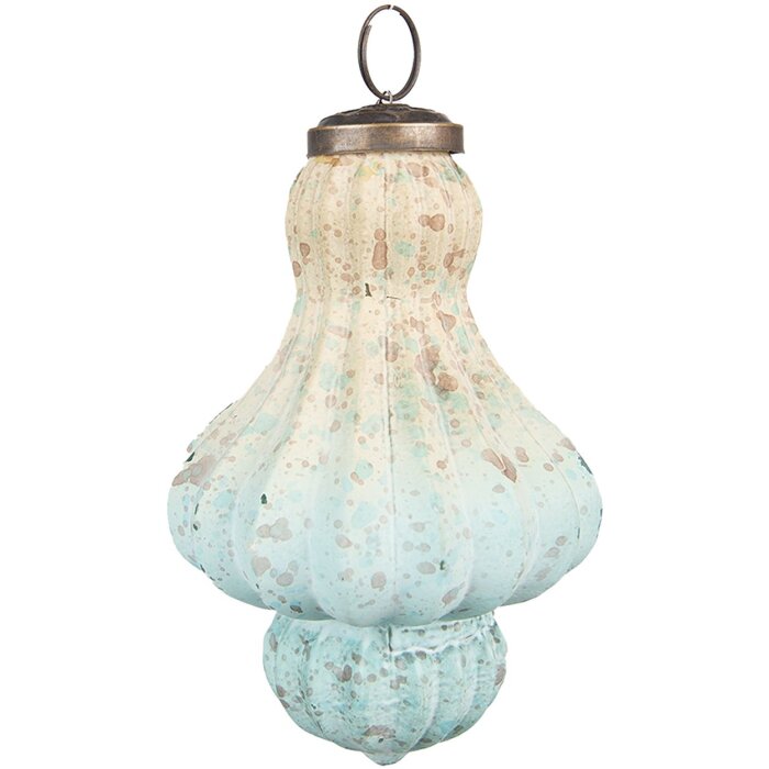 Glob de Crăciun Clayre & Eef Ø 8x12 cm Turcoaz