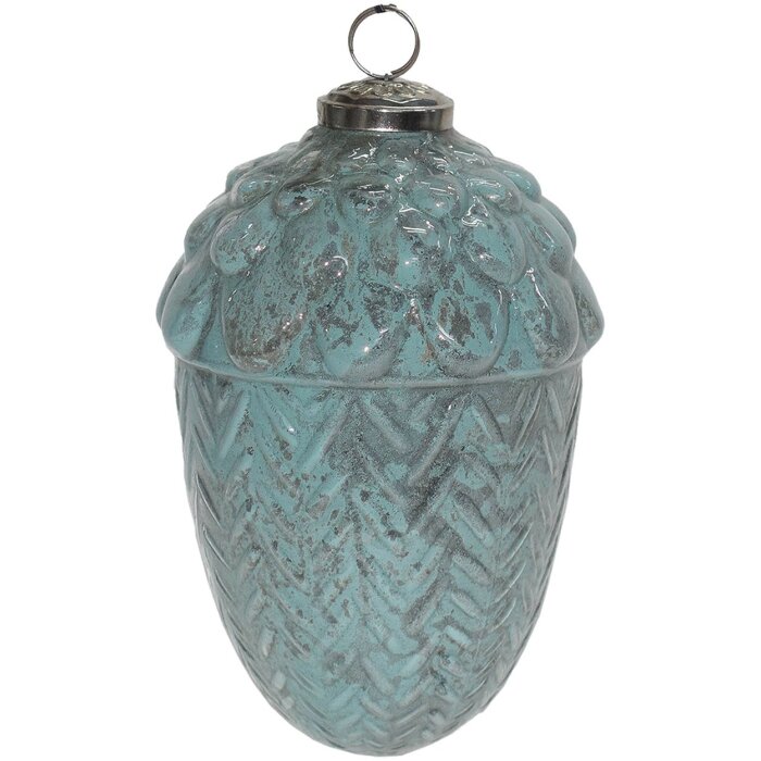 Glob de Crăciun din Sticlă Verde Ø 10x16 cm – Clayre & Eef