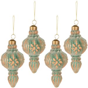 Clayre & Eef 6GL3954 Christbaumkugel Ø 6x13 cm...