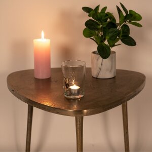 Pahar din sticlă Clayre & Eef Ø 8x12 cm, 400 ml, maro