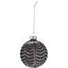 Globuri de Crăciun Clayre & Eef Ø 8x8 cm, neagră, set de 4 bucăți