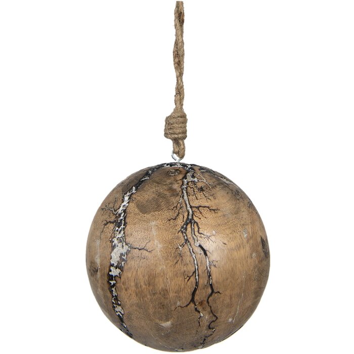 Globă de Crăciun Clayre & Eef Ø 12x12 cm Maro din Lemn