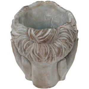 Clayre & Eef 6TE0409S Ghiveci de flori gri 14x16x17 cm Piatră pentru interior