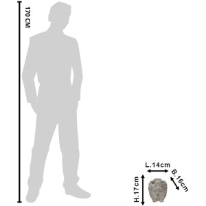 Clayre & Eef 6TE0409S Ghiveci de flori gri 14x16x17 cm Piatră pentru interior