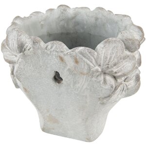 Vază de plante Clayre & Eef 12x9x10 cm Gri – Bej
