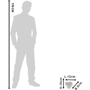 Vază de plante Clayre & Eef 12x9x10 cm Gri – Bej