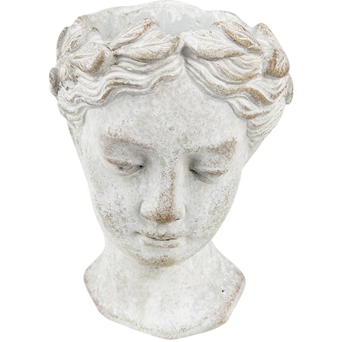 Clayre & Eef 6TE0419 Ghiveci de flori 11x11x17 cm Gri - Bej