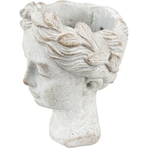 Clayre & Eef 6TE0419 Ghiveci de flori 11x11x17 cm Gri - Bej