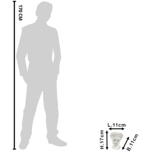 Clayre & Eef 6TE0419 Ghiveci de flori 11x11x17 cm Gri - Bej