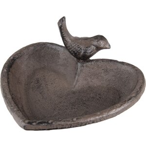 Clayre & Eef 6Y5283 Vogel Fressnapf 16x14x8 cm Braun