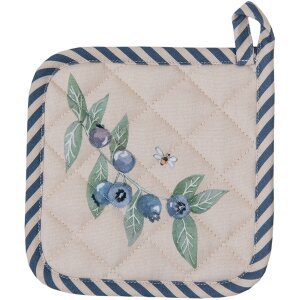 Clayre & Eef BBF45K Topflappen Kind 16x16 cm Beige Blau