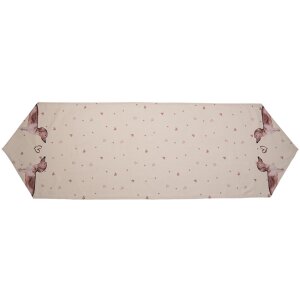 Clayre & Eef DHL65 Panglică de masă 50x160 cm bej