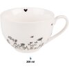 Clayre & Eef FAFKS Kaffeetasse mit Untertasse Porzellan 200 ml Blumendekor