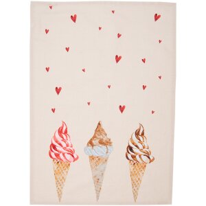 Clayre & Eef FAS42-1 Prosop de bucătărie 50x70 cm bej - roz