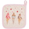Clayre & Eef FAS45 Potholder 20x20 cm Bej - Roz