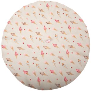 Clayre & Eef FAS48 Küchentuch Ø 80 cm Beige Rosa