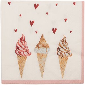 Clayre & Eef FAS73-2 Papierservietten 33x33 cm Beige...