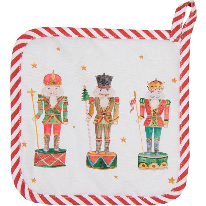 Clayre & Eef HLC45 Potholder 20x20 cm Bej - Verde