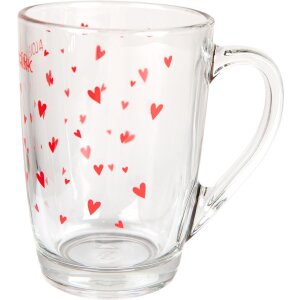 Clayre & Eef LBSGL0007 Pahar pentru ceai 11x8x11 cm - 300 ml Roșu