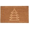Clayre & Eef MC245 Covoraș de ușă 75x45x1 cm Brown Christmas Tree