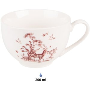 Clayre & Eef PFTKS Kaffeetasse mit Untertasse 12x9x6...