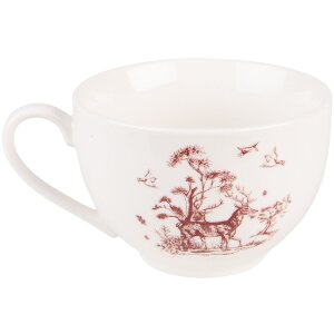 Ceașcă de cafea Clayre & Eef cu farfurie, porțelan, 200 ml