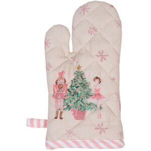 Clayre & Eef PNC44K Ofenhandschuh Kind Beige Rosa...